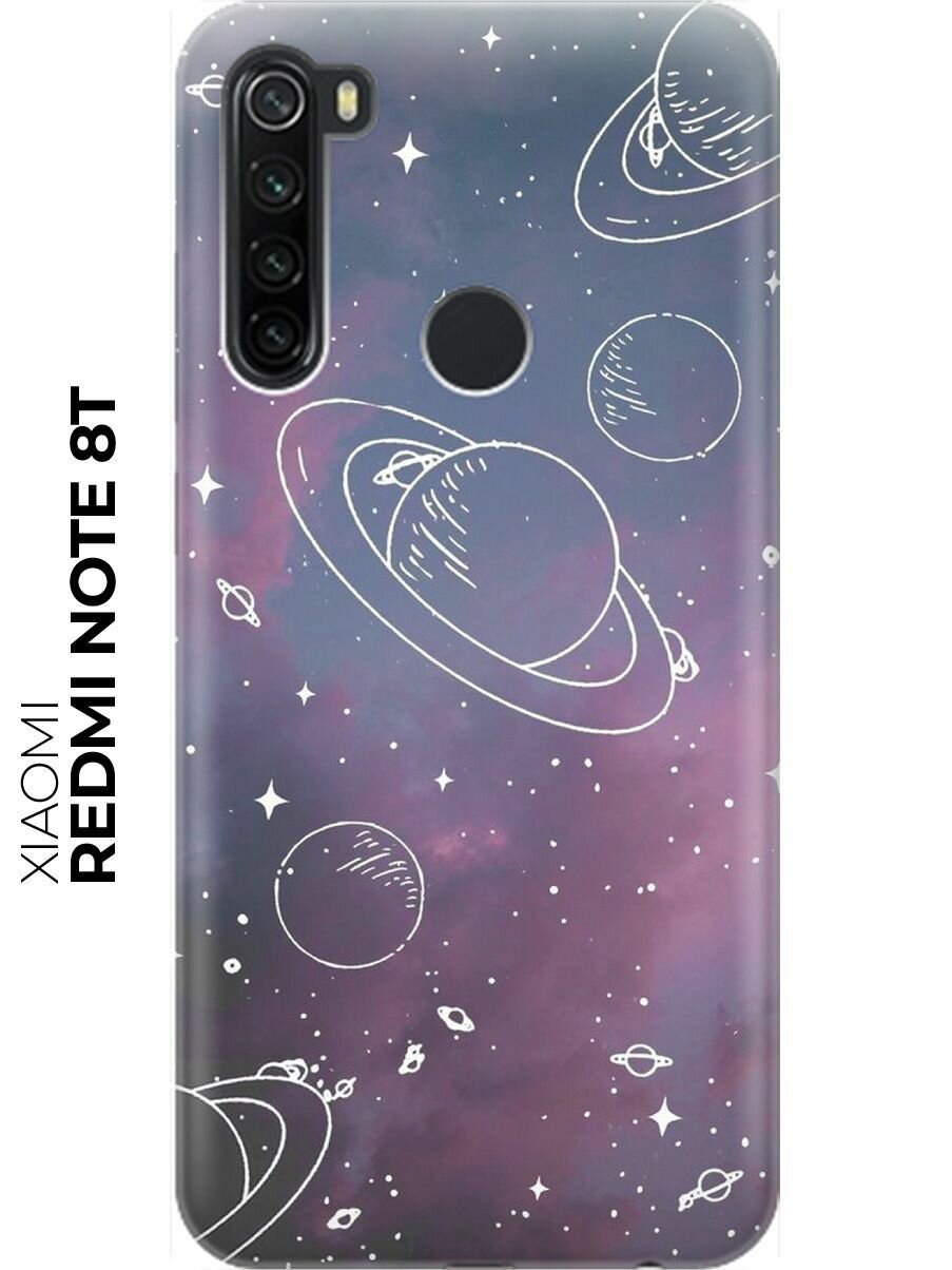 RE: PA Накладка Transparent для Xiaomi Redmi Note 8T с принтом "Космос на закатном небе"