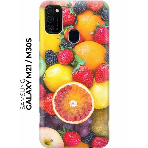 RE: PA Накладка Transparent для Samsung Galaxy M21 / M30s с принтом Сочные фрукты re pa накладка transparent для samsung galaxy m21 m30s с принтом разноцветный дым