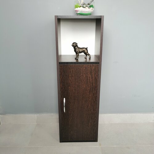 Тумба шкаф пенал с полками и дверкой Венге Ш32хВ100хГ27 см комод узкий высокий MEBELBAY 3812₽