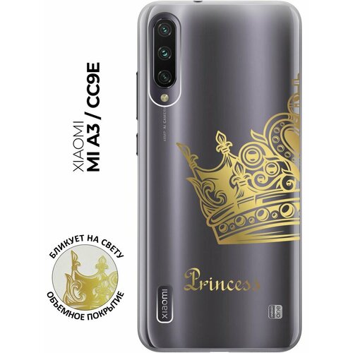 Силиконовый чехол с принтом True Princess для Xiaomi Mi A3 / CC9e / Сяоми Ми А3 / Ми СС9е матовый чехол true king для xiaomi mi a3 cc9e сяоми ми а3 ми сс9е с 3d эффектом черный