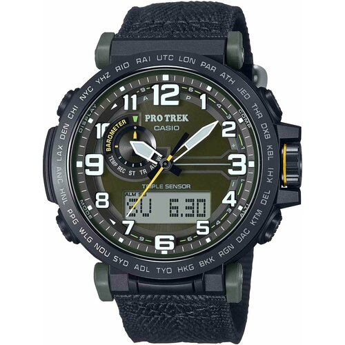 наручные часы casio pro trek 81407 зеленый черный Наручные часы CASIO Pro Trek, черный