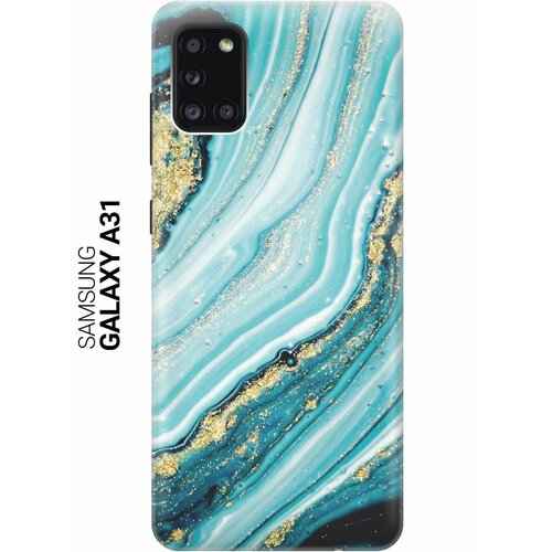 Ультратонкий силиконовый чехол-накладка ClearView для Samsung Galaxy A31 с принтом Green Marble ультратонкий силиконовый чехол накладка clearview для samsung galaxy a21s с принтом green marble