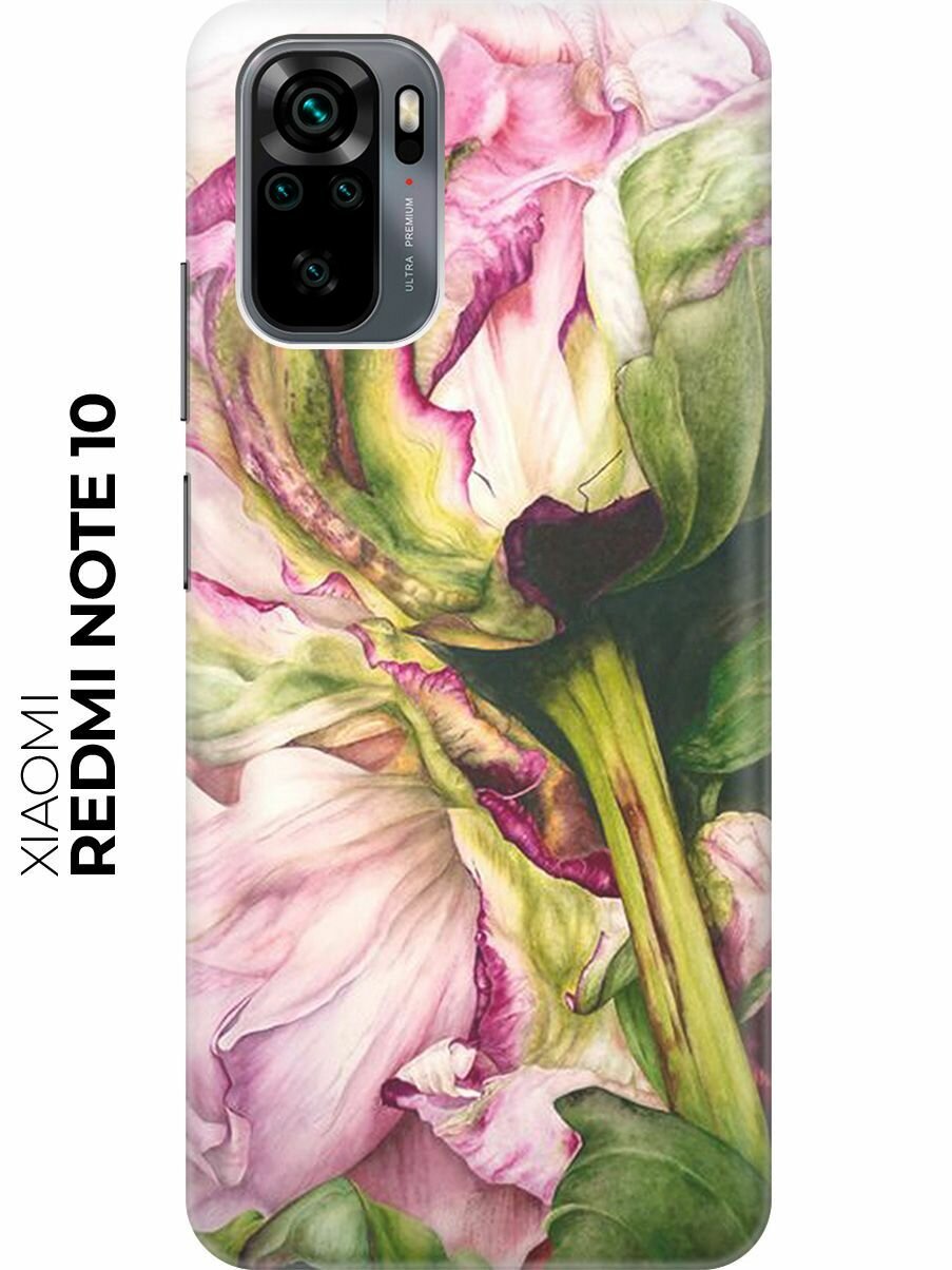 Чехол - накладка ArtColor для Xiaomi Redmi Note 10 с принтом "Нежность цветка"