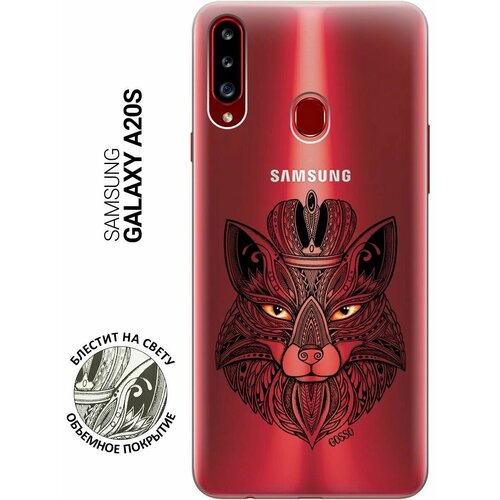 ультратонкий силиконовый чехол накладка transparent для samsung galaxy a20s с 3d принтом little hearts Ультратонкий силиконовый чехол-накладка Transparent для Samsung Galaxy A20s с 3D принтом Fox Queen