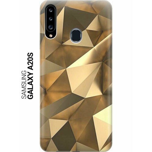 ультратонкий силиконовый чехол накладка для samsung galaxy a8 2018 с принтом бронзовые грани Ультратонкий силиконовый чехол-накладка для Samsung Galaxy A20s с принтом Бронзовые грани