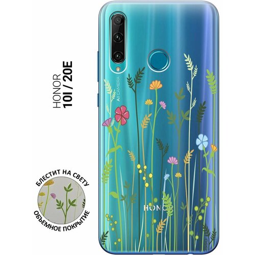 Ультратонкий силиконовый чехол-накладка ClearView 3D для Honor 10i, 20e с принтом Flowers & Fern ультратонкий силиконовый чехол накладка clearview для honor 20e 10i с 3d принтом funny foxes