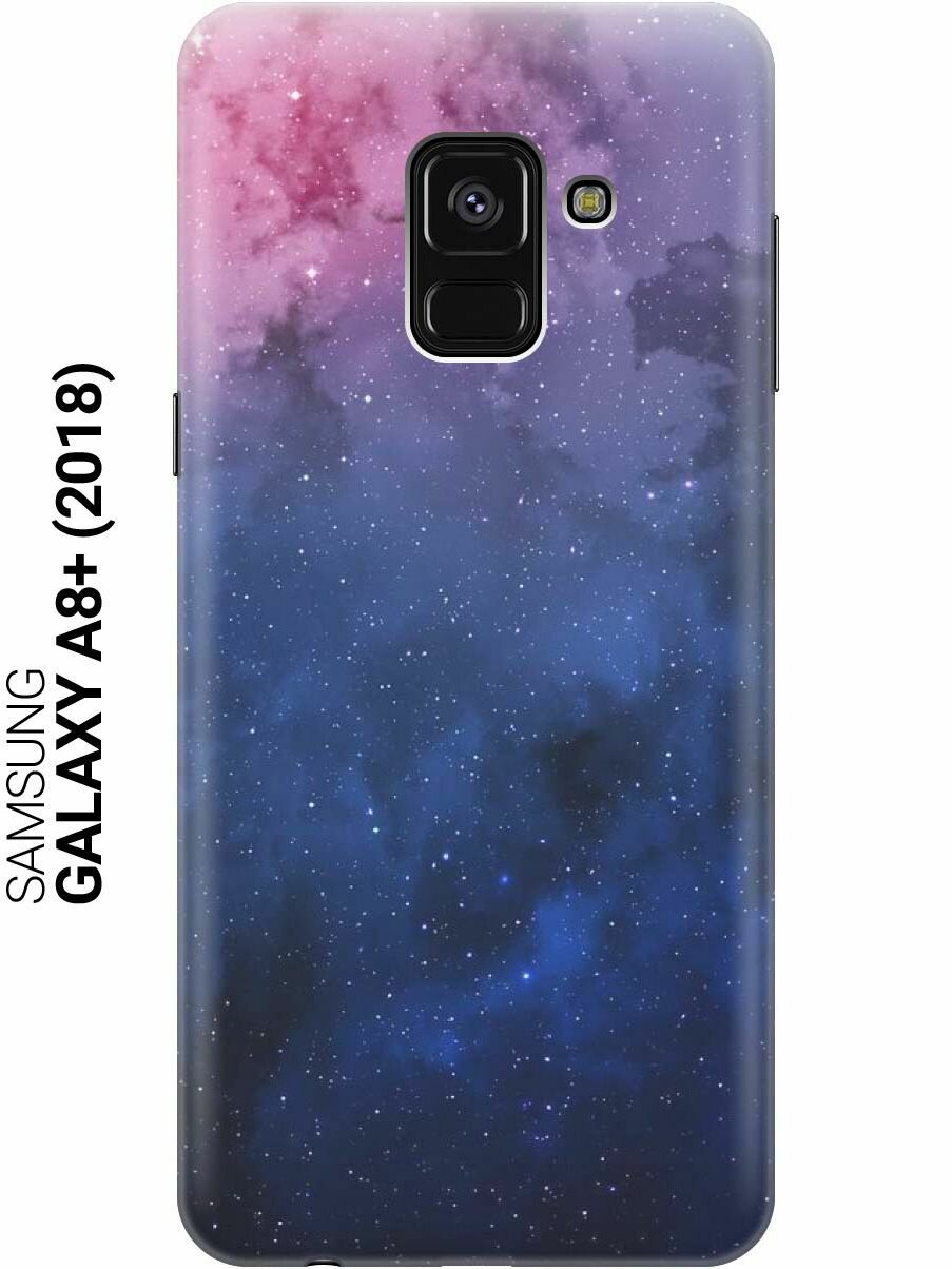 GOSSO Ультратонкий силиконовый чехол-накладка для Samsung Galaxy A8+ (2018) с принтом "Звездное зарево"