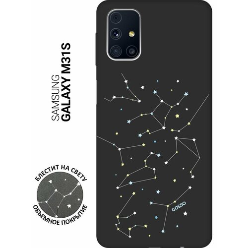 Ультратонкая защитная накладка Soft Touch для Samsung Galaxy M31S с принтом Constellations черная ультратонкая защитная накладка soft touch для samsung galaxy a52 с принтом constellations черная