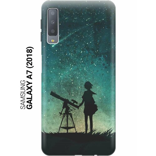 GOSSO Ультратонкий силиконовый чехол-накладка для Samsung Galaxy A7 (2018) с принтом Загадай желание gosso ультратонкий силиконовый чехол накладка для samsung galaxy a21 с принтом загадай желание