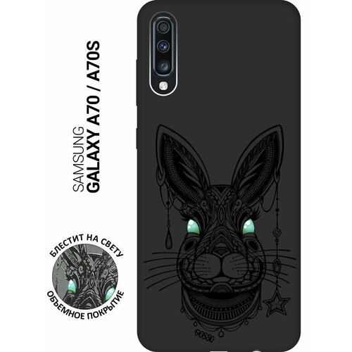Ультратонкая защитная накладка Soft Touch для Samsung Galaxy A70, A70s с принтом Grand Rabbit черная ультратонкая защитная накладка soft touch для samsung galaxy a70 a70s с принтом shaman cat черная