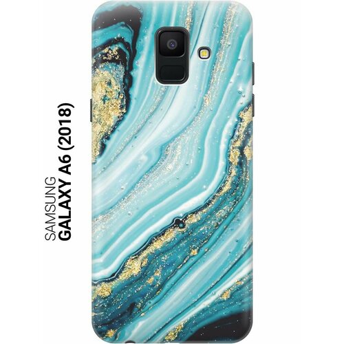 gosso ультратонкий силиконовый чехол накладка для samsung galaxy s9 plus с принтом green marble GOSSO Ультратонкий силиконовый чехол-накладка для Samsung Galaxy A6 (2018) с принтом Green Marble