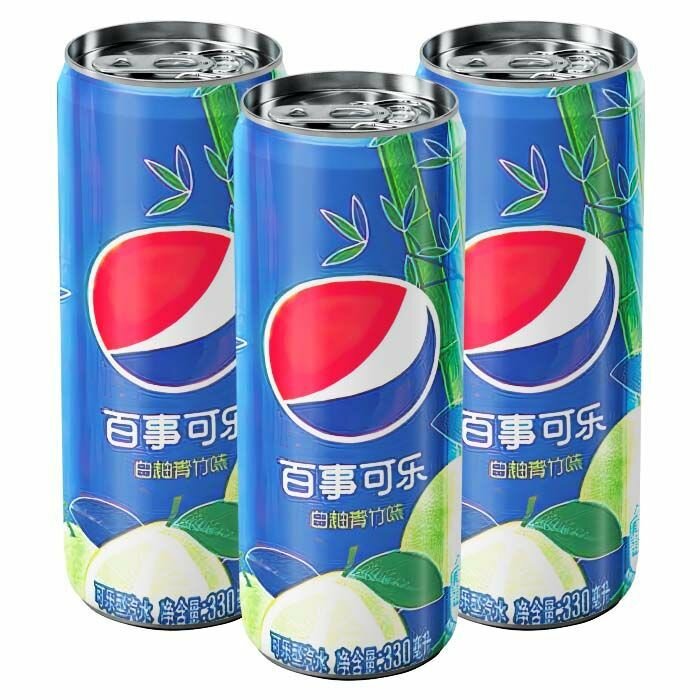 Газированный напиток Pepsi Bamboo Grapefruit со вкусом бамбука и грейпфрута (Китай), 330 мл (3 шт) - фотография № 1