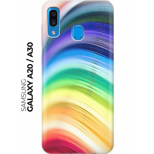 RE: PA Накладка Transparent для Samsung Galaxy A20 / A30 с принтом Разноцветные нити re pa накладка transparent для samsung galaxy s8 с принтом разноцветные нити