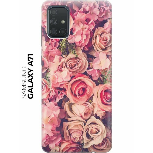 Чехол - накладка ArtColor для Samsung Galaxy A71 с принтом Розовый куст чехол накладка artcolor для samsung galaxy s21 plus с принтом розовый куст