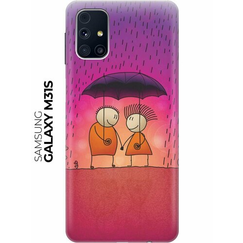 Чехол - накладка ArtColor для Samsung Galaxy M31S с принтом Парочка под дождем чехол накладка artcolor для samsung galaxy a31 с принтом парочка под дождем