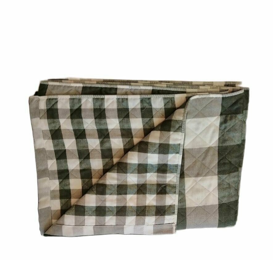 фото Плед-покрывало из 100% хлопка в клетку, летнее одеяло