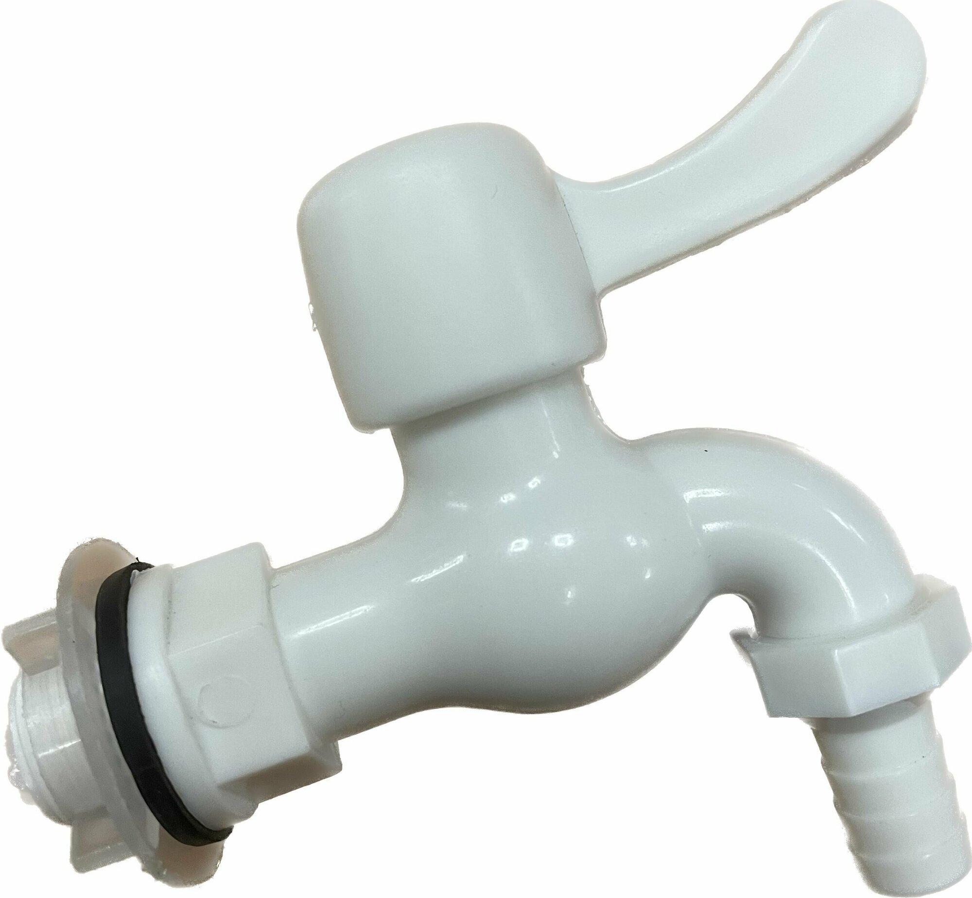 фото Кран водоразборный пластик 1/2 наружная резьба шаровый штуцер