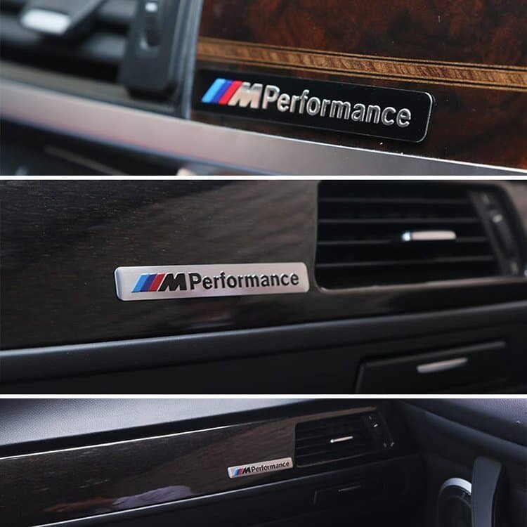 Эмблема универсальная BMW M-performance черная