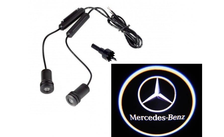 Лазерная проекция Mercedes с сверлением комплект 2 шт.