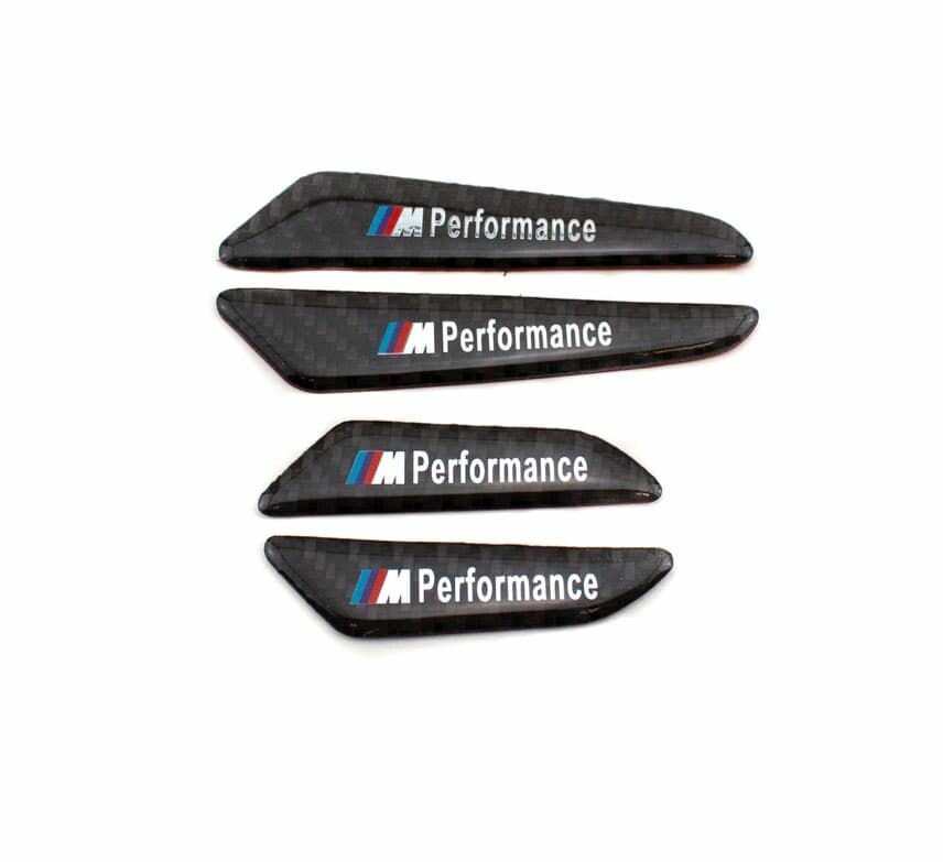 Комплект защитных наклеек на двери BMW M-performance карбон 4шт.
