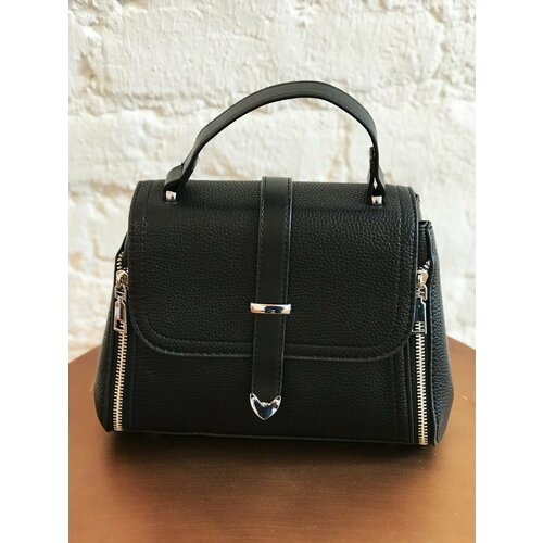 фото Сумка кросс-боди с2з182511, фактура зернистая, черный без бренда