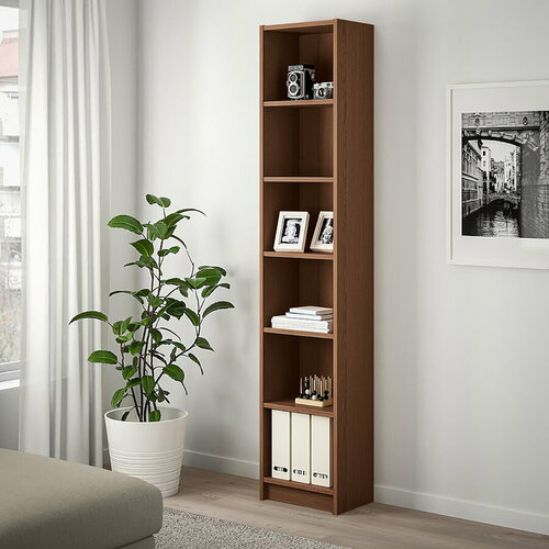 Стеллаж Стоп Мебель Билли 10 размер 40х202х28 Орех экко 6240₽