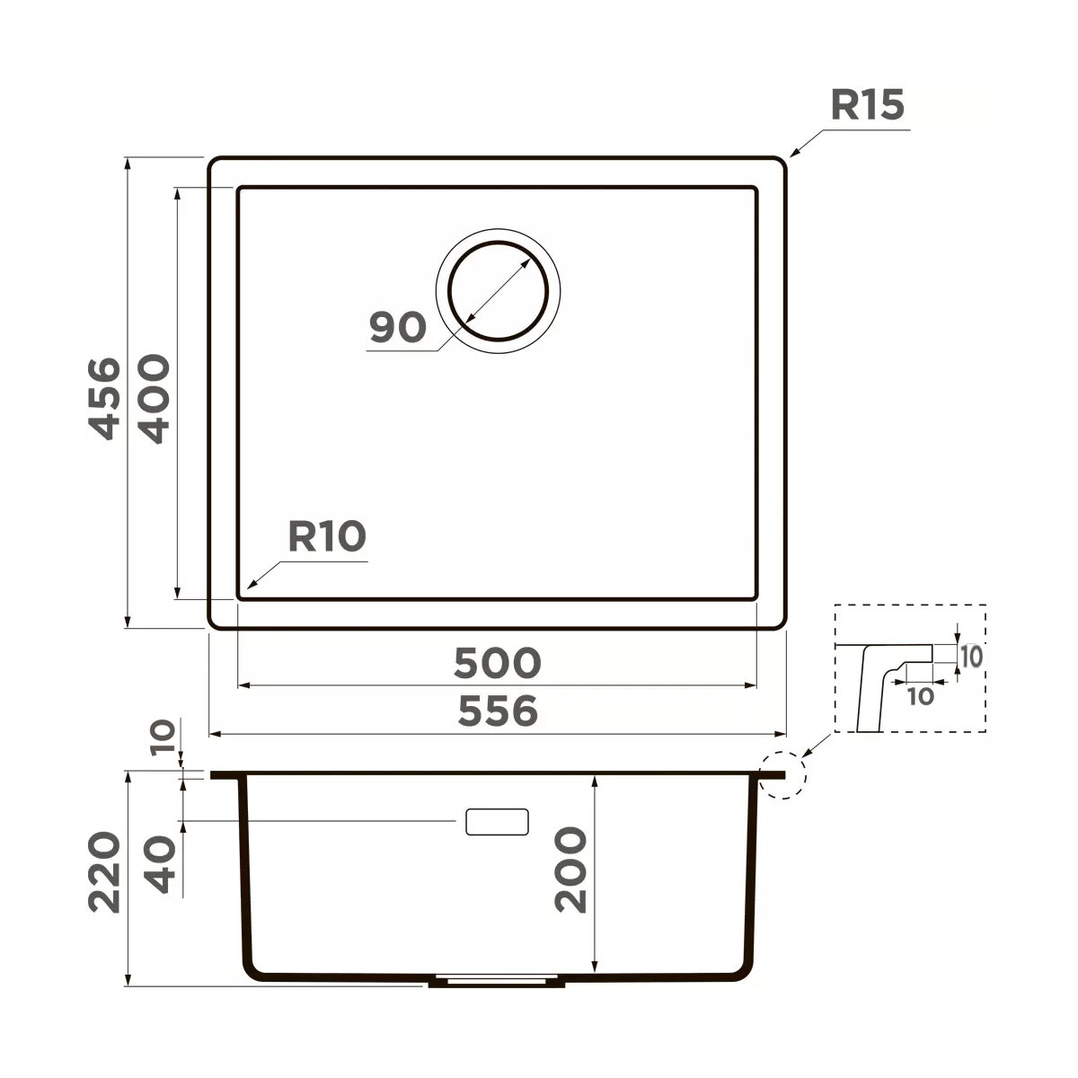 Кухонная мойка Omoikiri Yamakawa 55T-INTEGRA BL - фотография № 5