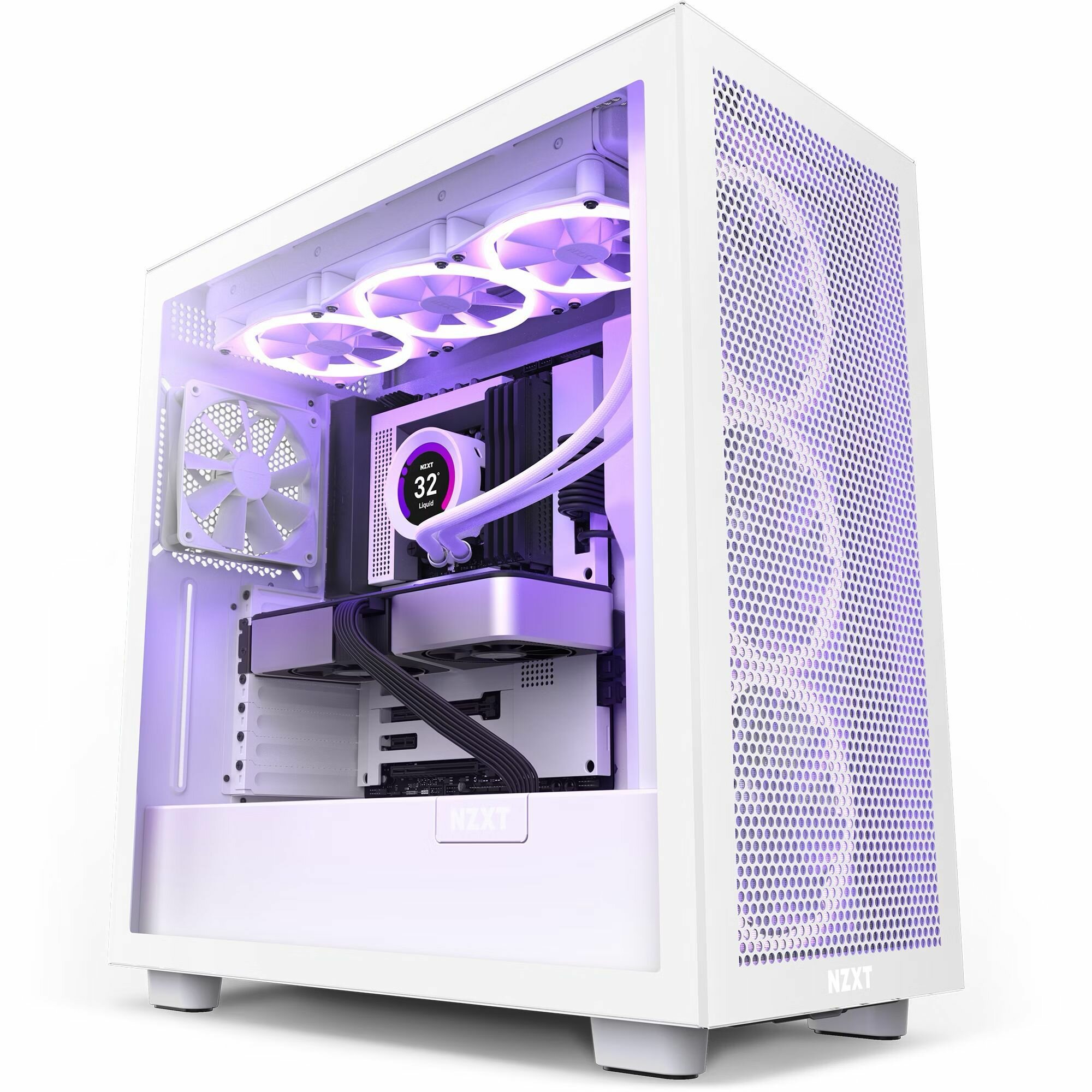 Компьютерный корпус NZXT H7 Flow белый — фото 3
