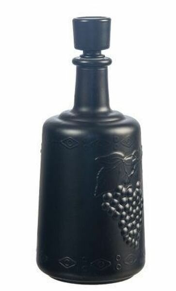 Бутылка стеклянная Традиция 15л 52-П29Б-1500 с цветной декорацией наружн. стороны (черный матовый)