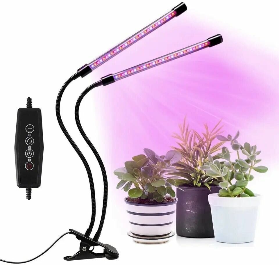 Фитосветильник гибкий для растений полный спектр, 2 светильника - фотография № 1