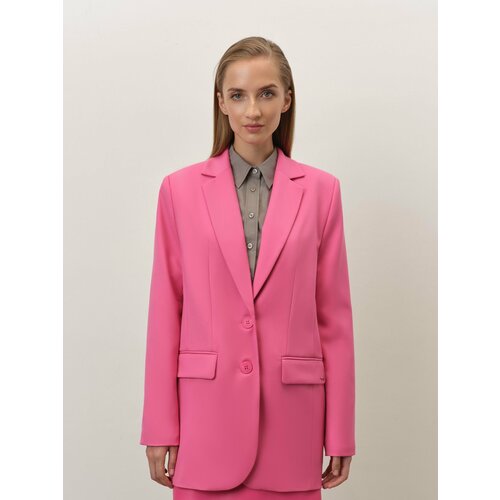 Пиджак ANNA PEKUN, оверсайз, размер XS, фуксия, розовый