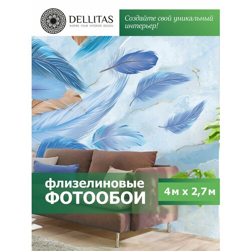 Флизелиновые фотообои Dellitas Цветные Перья 400270 см 4590₽
