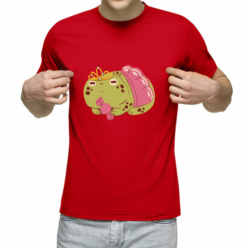 Футболка Us Basic, размер 2XL, красный мужская футболка принцесса лягушка m серый меланж