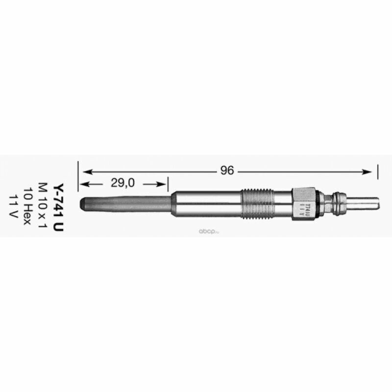 D-Power 20 Y-741U () Свеча накаливания NGK 6943