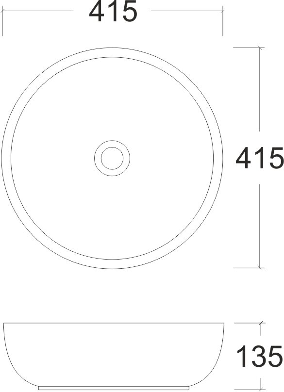 Раковина накладная EvaGold A428CBLG белая круглая (415*415*135 мм) - фотография № 5