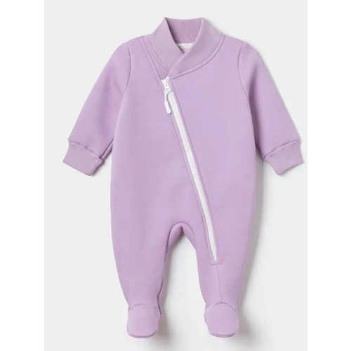 фото Комбинезон три ползунка, закрытая стопа, размер 68/44, фиолетовый