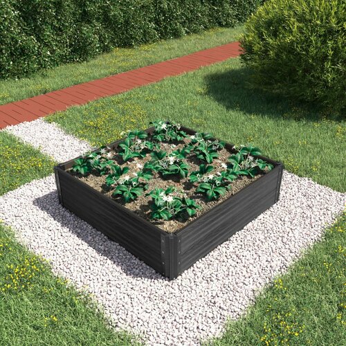 Грядка из ДПК 1x1 м высота грядки 30 см цвет графит 6760₽