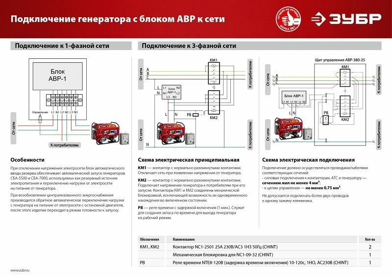 Бензиновый генератор ЗУБР , 220, 3.3кВт - фото №9