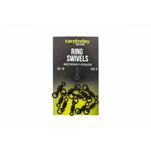 Вертлюжки с кольцом Carptoday Tackle Ring Swivels, снасти для рыбалки, карповая рыбалка, карповые монтажи 20pcs carp fishing micro hook ring swivel flexi accessories for carp fishing rolling swivel with ring for d rig chod rig tackle