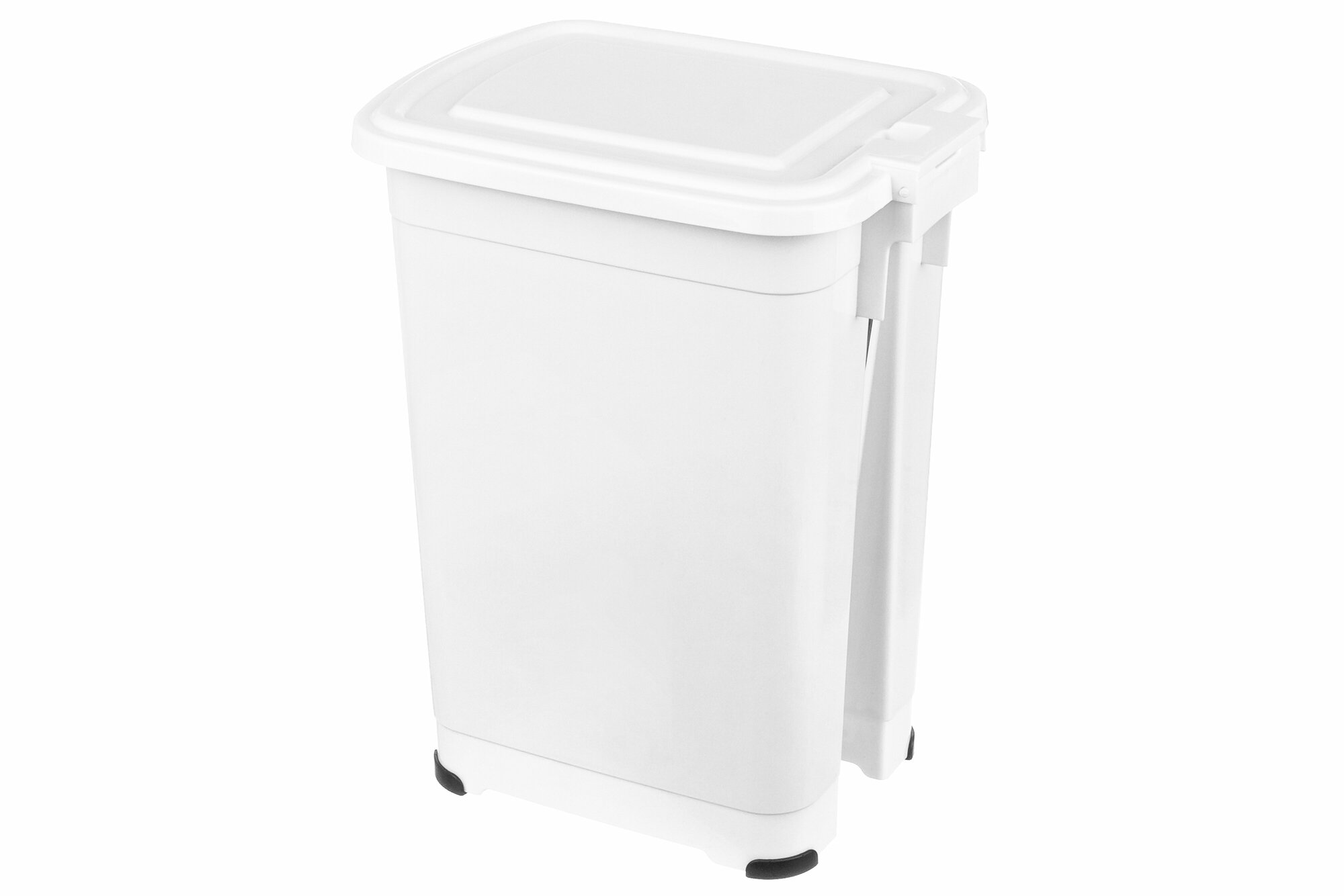 Контейнер для мусора 10 л 28х20,5х35,5 см El Casa Слим, белый, с педалью, с ведром - фотография № 8