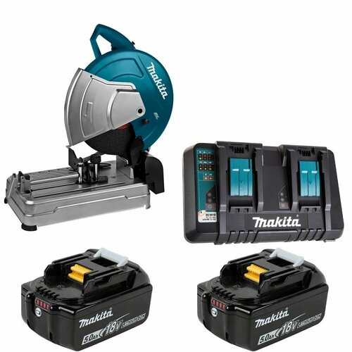 Аккумуляторная отрезная пила по металлу LXT 36В - 355мм акк 2х5Ач и зу Makita DLW140PT2 73907₽