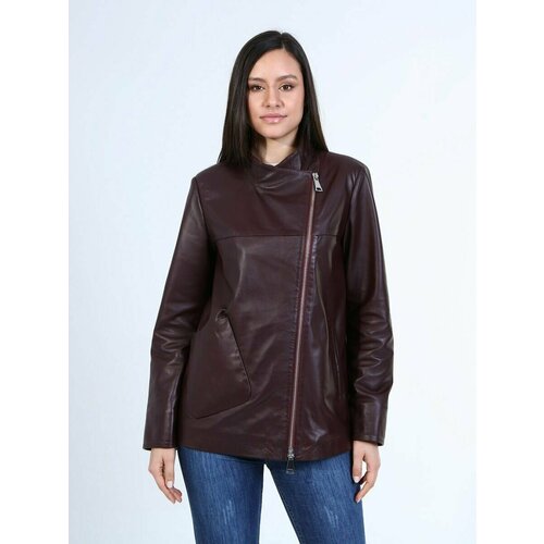 фото Кожаная куртка bilgins, размер 48, бордовый