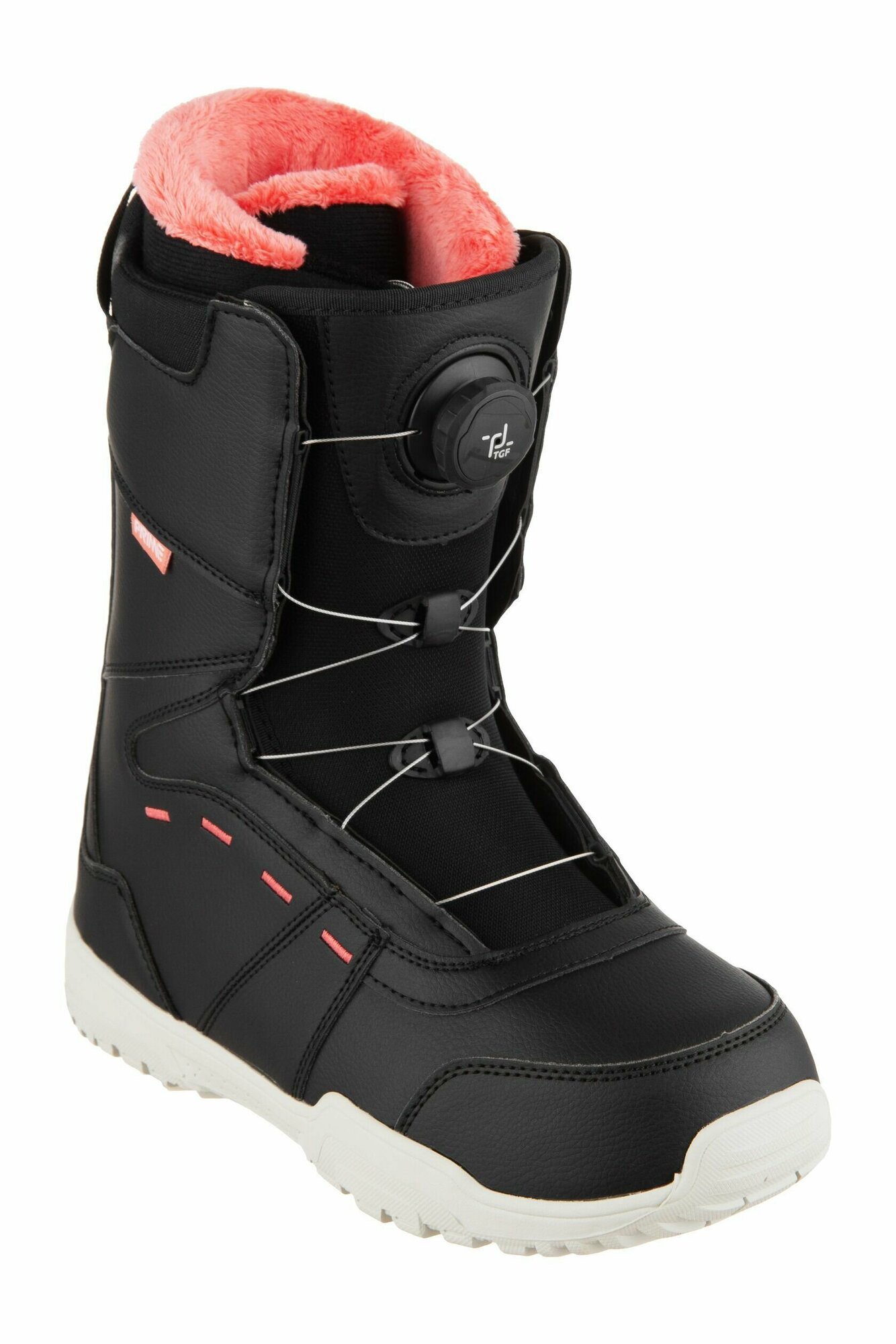 Ботинки сноубордические PRIME COOL-C1 TGF Black-Red (быстрая шнуровка) (39 RU / 26 cm)
