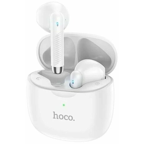 Наушники HOCO ES56 Scout беспроводные с док станцией TWS, BT 5.1, белый headphones наушники hoco es28 беспроводные оригинальной серии с док станцией и черным чехло м черный