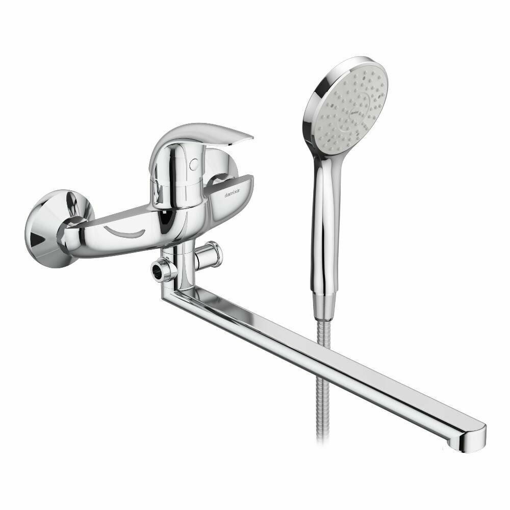 Смеситель для ванны и душа с длинным изливом и душевым набором Damixa Eclipse 319500001, Хром