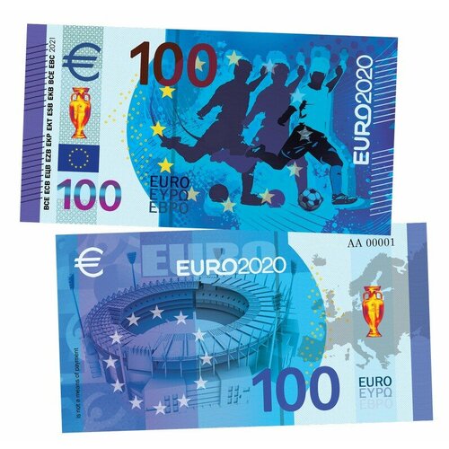 100 евро - EURO 2020. Чемпионат Европы по футболу. UNC SoftTouch