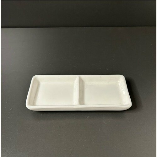 Подставки для чайных пакетиков ( использованных ) , 2 штуки, 14,5х6 см Н 1,8 см, белый, фарфор