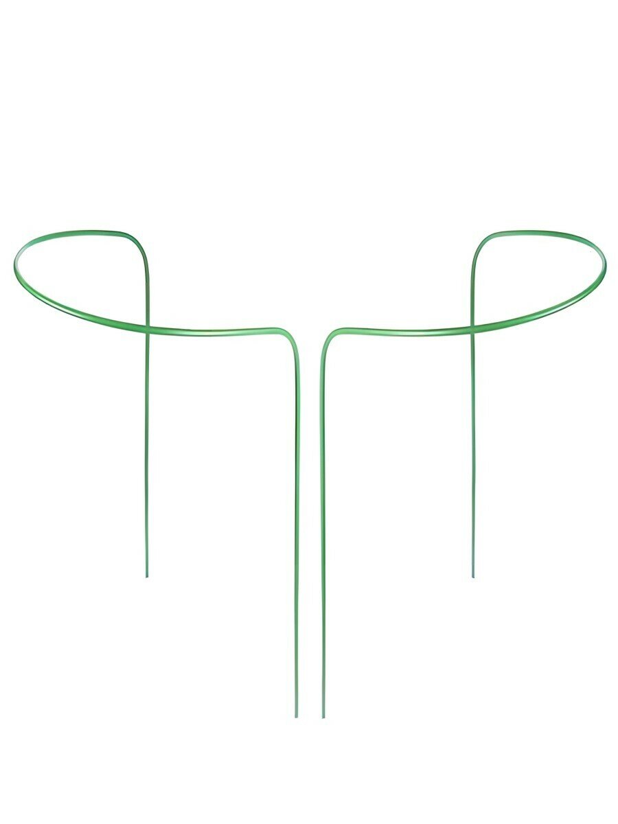 Кустодержатель, d = 30 см, h = 60 см, ножка d = 0,3 см, металл, набор 2 шт, зелёный, Greengo
