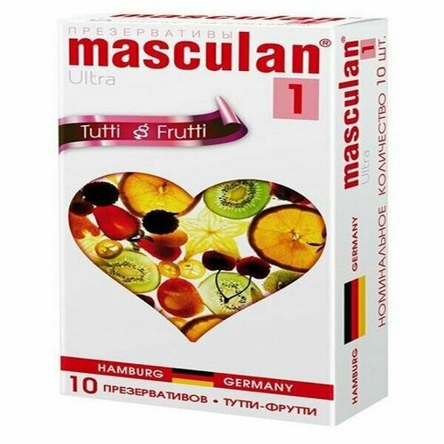 Презервативы Masculan Ultra 1 Tutti-Frutti с фруктовым ароматом - 10 шт. masculan ultra tutty frutty презервативы ароматизированные