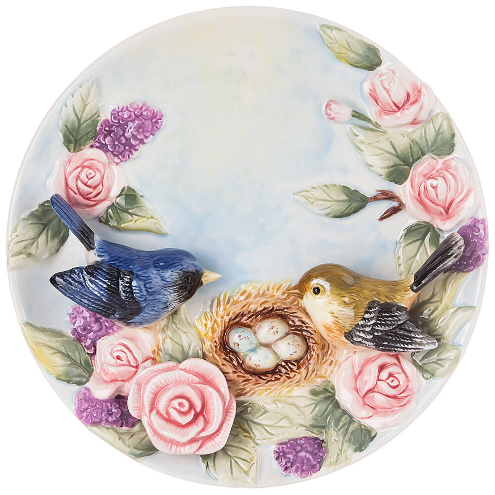 Тарелка декоративная lefard птицы на ветке 20,5х4 см Lefard (176096)
